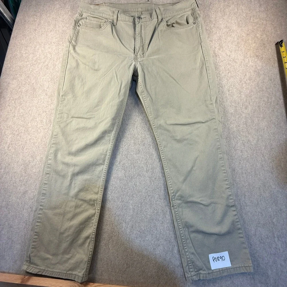 Levis 514 Straight Fit Khaki Tan Pants Mens W40 L30 Trousers Casual Workwear